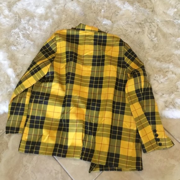 Candystripper plaid jacket OS New Oversized - Picture 2 of 3